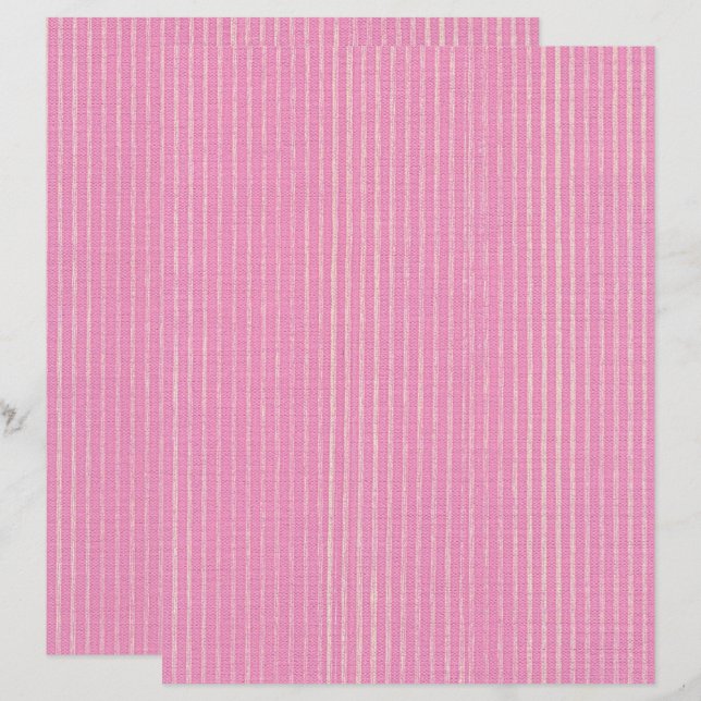 Papier à papier à rayures verticales ivoire rose (Devant / Derrière)