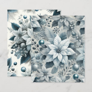 Papier à papier à scandale Icy Blue et White Poins