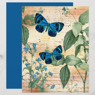Papier à papier à scandale pour papillons bleus vi