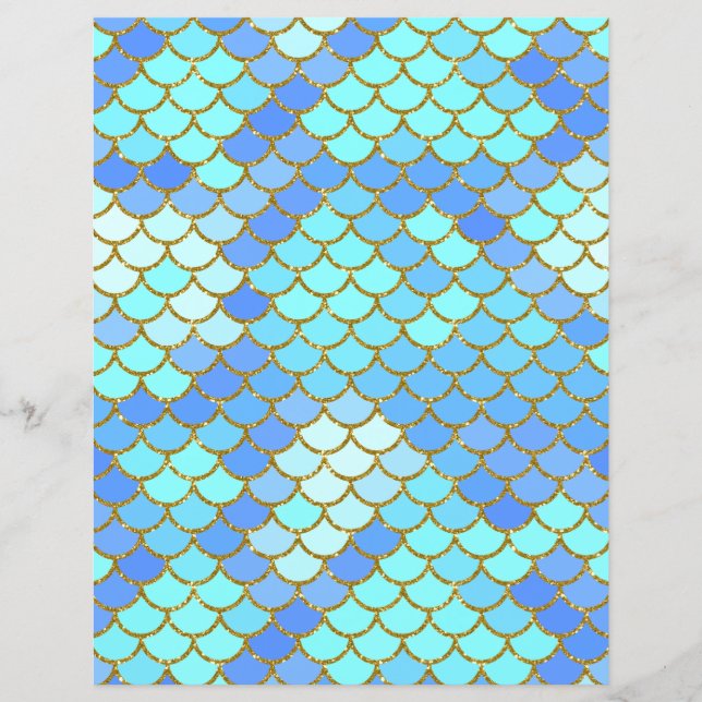 Papier à papier à scandale pour sirènes turquoise (Devant)