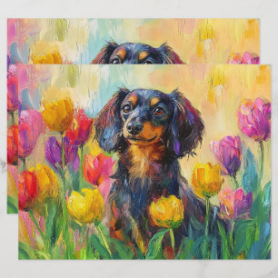 Papier à papier à scandale pour tulipes colorées C