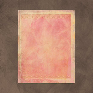 Papier à papier à scandale rose et or vintage