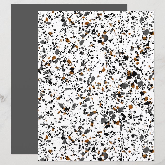 Papier à papier à scandale simple Funky Terrazzo A (Devant / Derrière)