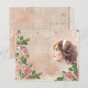 Papier à papier à scandale vintage de la dame vict