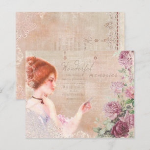 Papier à papier à scandale vintage de la dame vict
