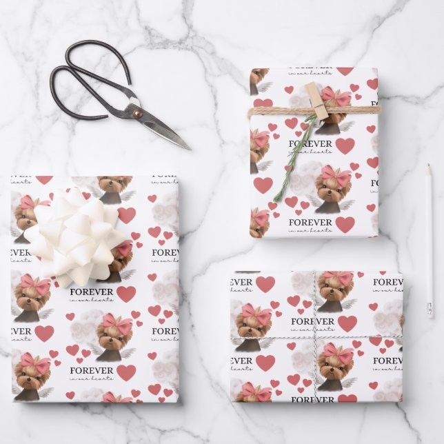 Papier à papier Angel Yorkie à envelopper Ensemble (Recto)