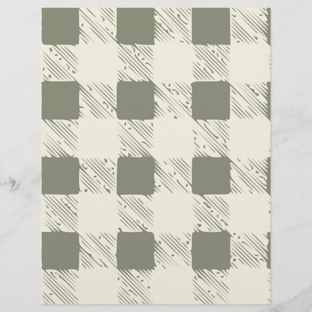 Papier à papier crémeux et vert (Devant)