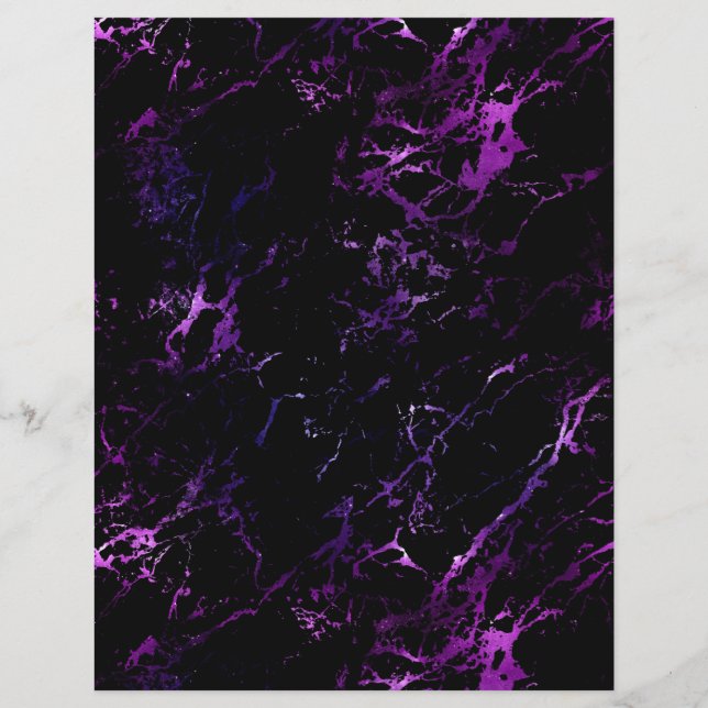 Papier à papier de la Galaxie en marbre violet fon (Dos)