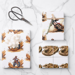 Papier à papier d'enveloppement de vélo droit Jeu