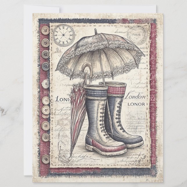 Papier à papier du scrapbook London et Lace Decoup (Devant)