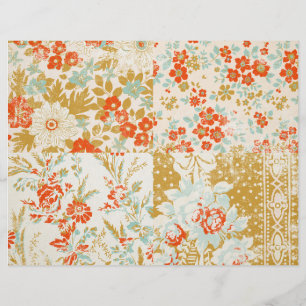 Papier à papier journal floral désorganisé