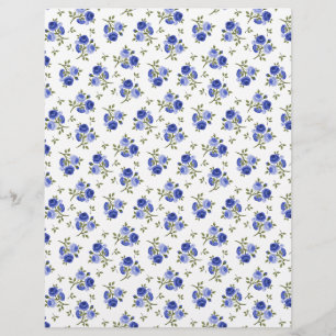 Papier à papier pour album photo vintage Blue Rose