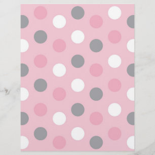 Papier à papier pour bébé Polka Dot rose Grey