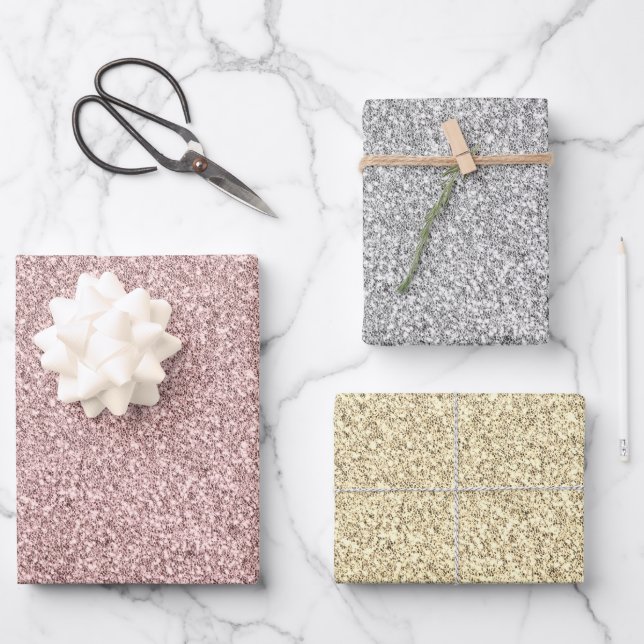 Papier à Parties scintillant de métal à enveloppem (Recto)