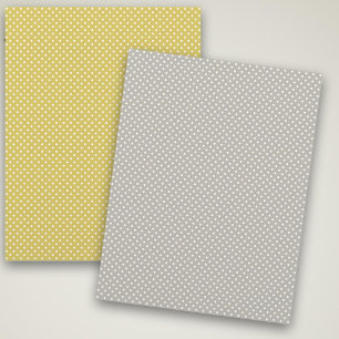 Papier à Pois blanc jaune et gris