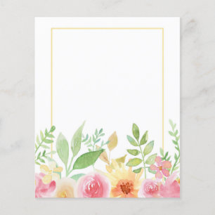 Papier à rebord à bordure florale