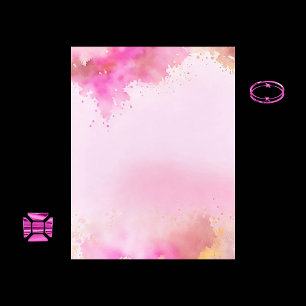 Papier à rebord couleur rose et or