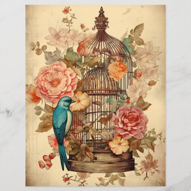 Papier à rebut à élégance florale (Devant)