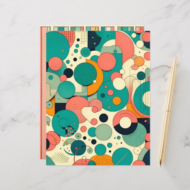 Papier à rebut à motifs de Sunset on Sea (Devant/Arrière en situation)