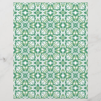 Papier à rebut à motifs floraux vert et blanc