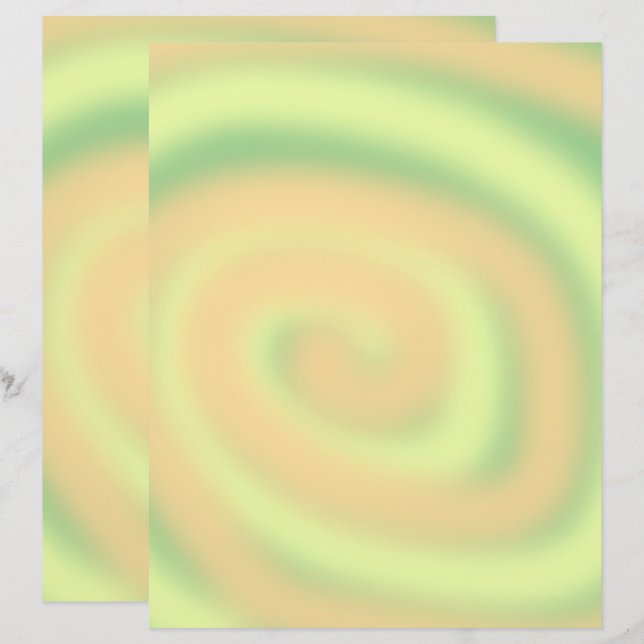 Papier à rebut à pâte verte jaune orange (Devant / Derrière)