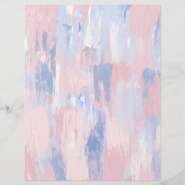 Papier à rebut à peinture bleue et à blanc Abstrai (Devant)