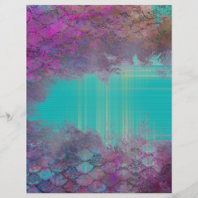 Papier à rebut à trempe d'eau et de sirène violett (Devant)