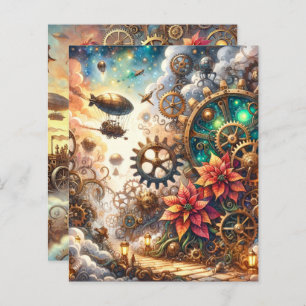 Papier à rebut à vapeur Whimsical Poinsettia