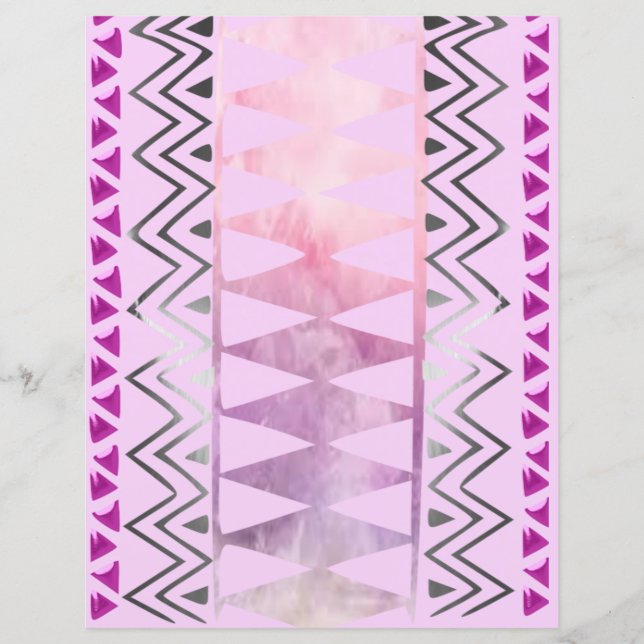 Papier à rebut Abstrait violet et rose (Devant)