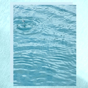 Papier à rebut bleu pâle à goutte d'eau pluviale