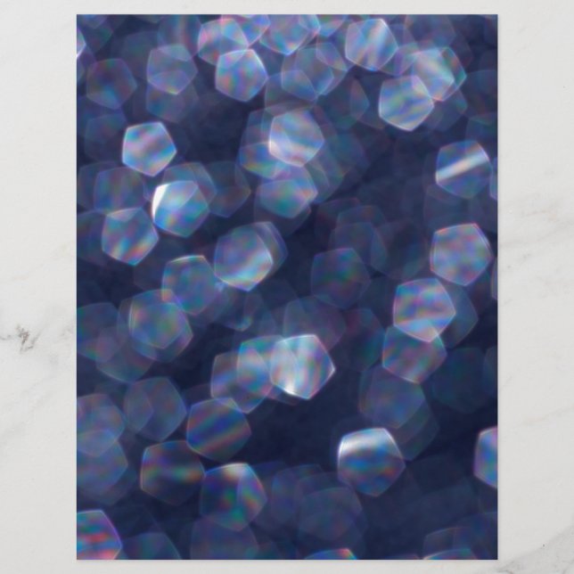 Papier à rebut Blue Bokeh Lights (Devant)