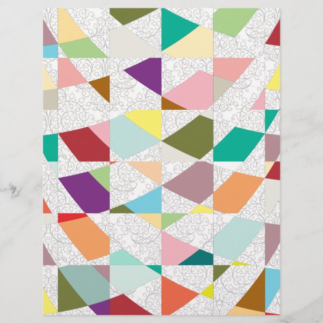 Papier à rebut damassé couleur Abstraite (Devant)
