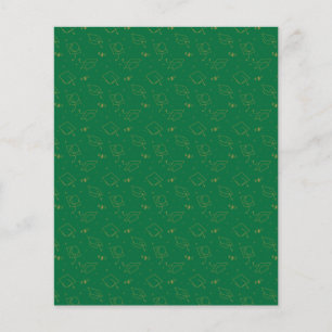 Papier à rebut de la casquette verte et or