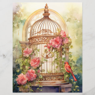 Papier à rebut du refuge d'oiseaux enchanté