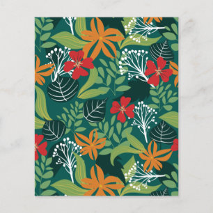 Papier à rebut Fleurs de Forêt Sauvage