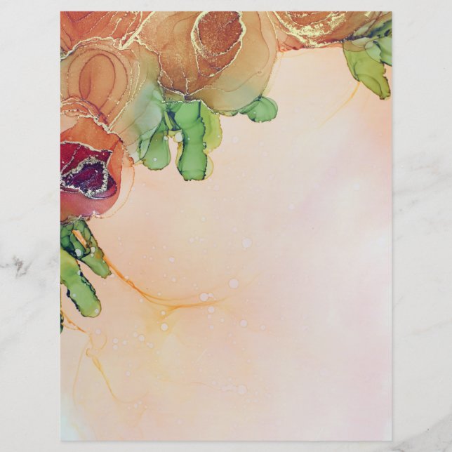 Papier à rebut floral Abstrait (Devant)