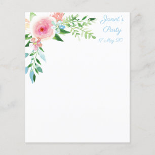 Papier à rebut floral aquarelle