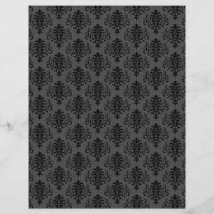 Papier à rebut gris gris gothique moderne noir Dam