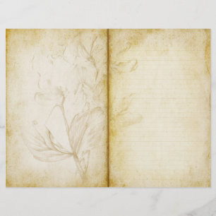 Papier à rebut journal à Vintage style floral viei