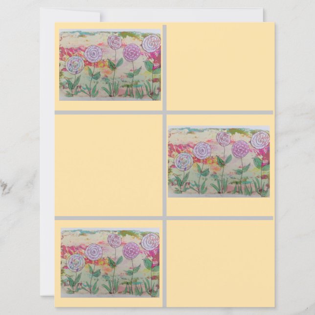 Papier à rebut Lollipop Fleurs (Devant)