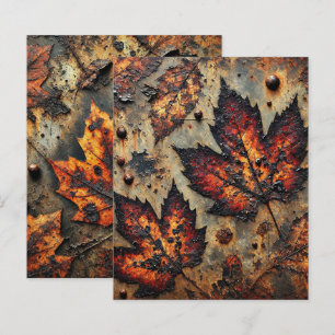 Papier à rebut métallique rouillé de l'automne gru