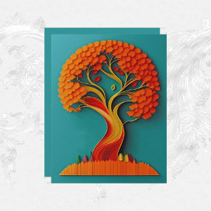 Papier à rebut orangé de l'automne