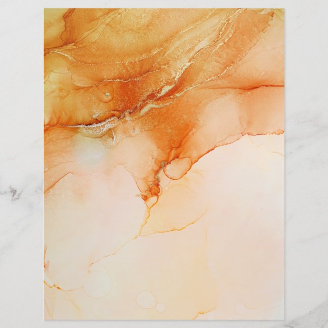 Papier à rebut orange marbré (Devant)