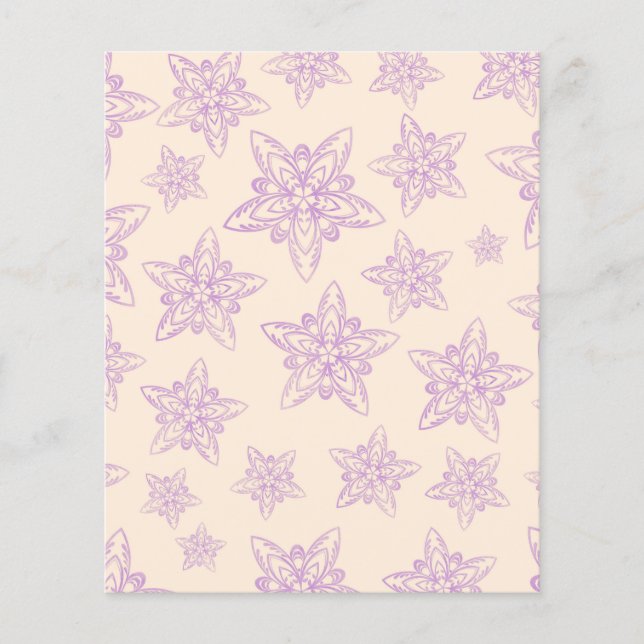 Papier à rebut Pastel Design - Floral Violet (Devant)