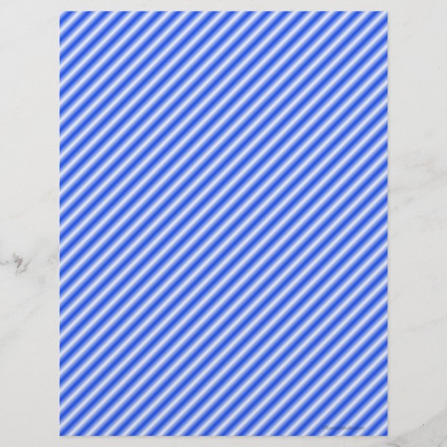 Papier à rebut rayé bleu et blanc (Devant)
