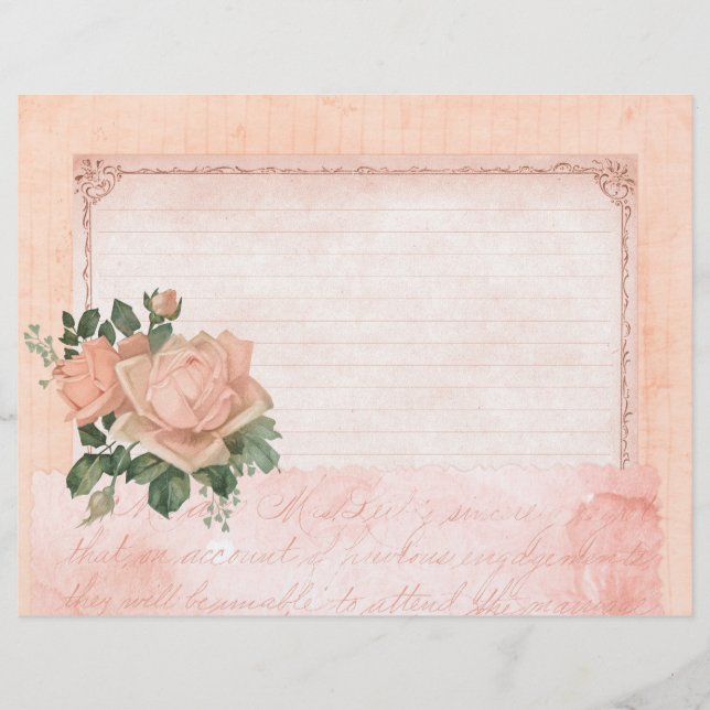 Papier à rebut Rose Shabby (Devant)