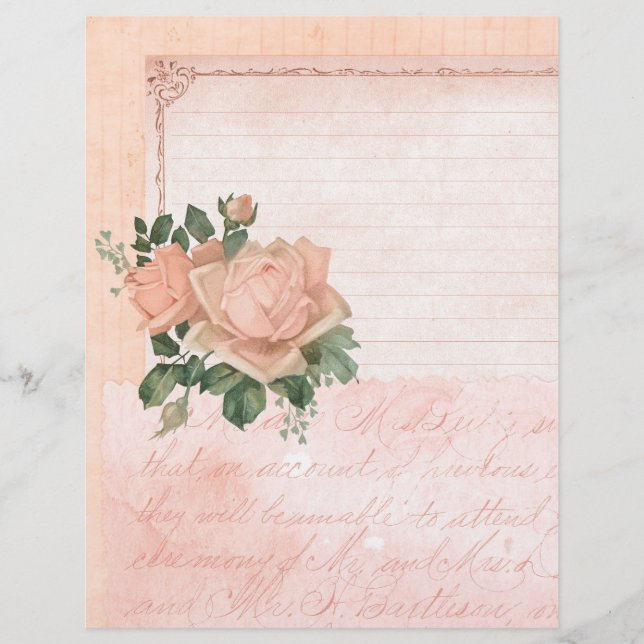 Papier à rebut rose Shabby (Devant)