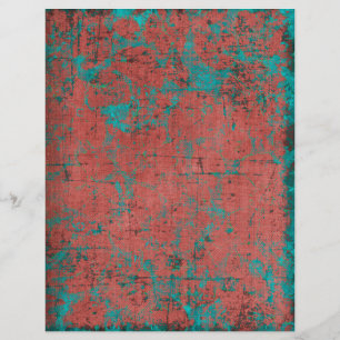 Papier à rebut rouille et gris turquoise