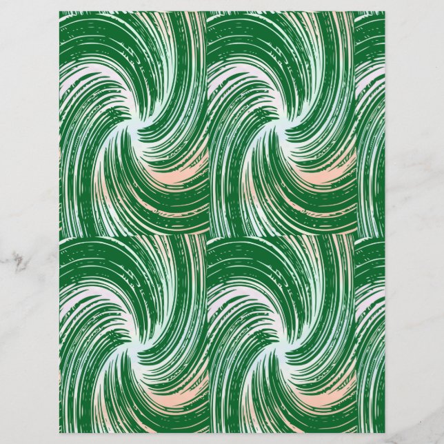 Papier à rebut tourbillon vert (Devant)