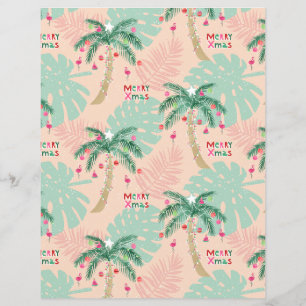 Papier à rebut tropical Palm Christmas Tree
